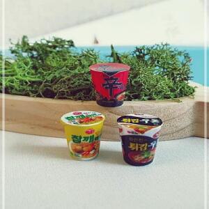 [2개구성] 컵라면 집만들기 미니어처 3P 장식 소품 장식소품 미니어쳐하우스 FLW9F7229