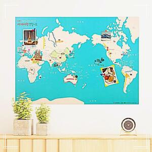 [2개구성] 색칠여행지도 - 백지도 커플여행 컬러링맵 지도선물 색칠하기 커플선물 GJWDC42E2