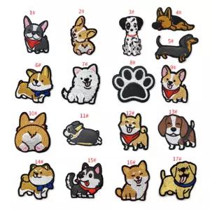 열접착식 와펜 강아지17종 패치 다림질