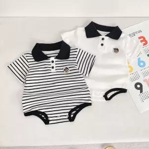 블랙라인 반팔 곰돌이 카라 바디슈트 205815