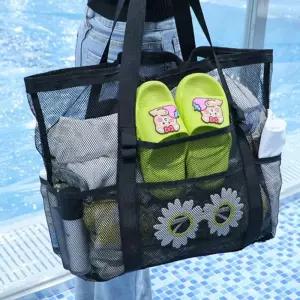 2개세트 수영장 물놀이 비치백 메쉬 가방 여름 바닷가 마트 쇼퍼백