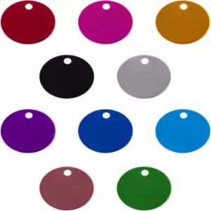 프라멘디노 반려동물 ID 태그 컬러풀 빈 원형 양면 이름 전화번호 알루미늄 매력