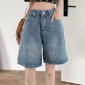 캐주얼 여성 데일리 빈티지 데님 올매치 5부 팬츠