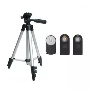 카메라 4단 삼각대 호환 리모컨 세트 캐논 니콘 소니