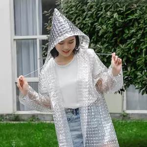 코트형 우의 EVA소재 다회용 패션우비 비옷 여행 행사 아웃도어 성인 라이더