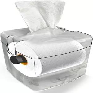 티슈캐디 라이프 해킹 화장지 디스펜서 - 티슈 박스 및 홀더 대신 머니 세이버 대안 가정 욕실 등 화이트