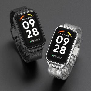 Mi Band 8 액티브 스트랩 팔찌 Xiao mi 스마트 밴드 9 액티브 스테인레스 스틸 금속 시계 밴드 Miband 8 Ac