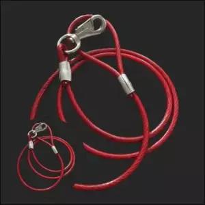 [반려] 와이어 개줄 8mm 빨강 개줄고리 강아지산책줄 고양이목줄산책줄