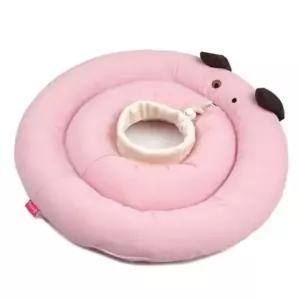 반려견깔대기 애완용 카라 핑크 M 강아지넥카라 고양이턱받이 쿠션