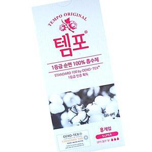 동아제약 템포 슈퍼 8P x 6개 여성용품 체내형 사용이편리한 깔끔하고편리 생리대세트 탐폰 KW9C6DDA