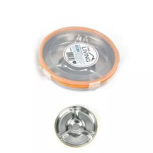 4칸 원형반찬통 스텐밀폐용기