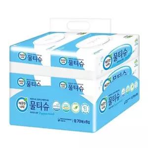 깨끗한나라 물티슈 캡형 70매X6입