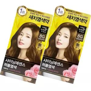 미쟝센 올뉴 샤이닝 에센스 8G 밝은갈색 x2개 새치커버