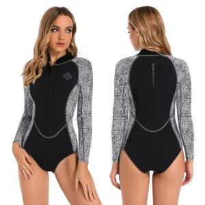 씨스킨 여성 원 긴팔 반바지 2mm