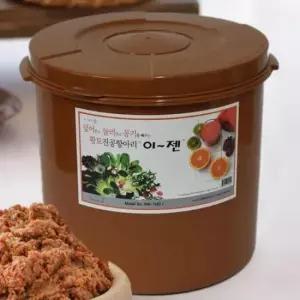 김치통 이젠 진공항아리 45리터 원형 황토 밀폐용기 반찬통