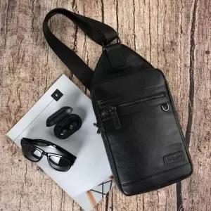 크로스백 데일리 맨스 모던 픽 가죽 슬링백 힙색