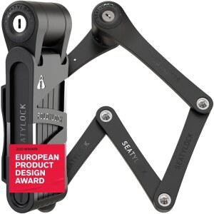 Seatylock FoldyLock 컴팩트 접이식 자전거 자물쇠 - 수상 특허 경량 고보안 또는 스쿠터용 열쇠 케이스가 있는 중장비 방지 스마트 가드