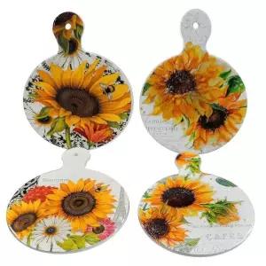 도자기 냄비받침 해바라기 4종세트 깔개 매트 받침대 깔판