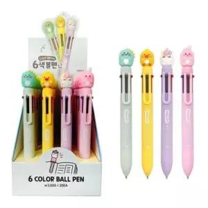 [문구/오피스] 20개입멀티펜세트 컬러볼펜세트 20개입 문구세트 6색필기펜