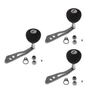 CCSXQY 3팩 미끼 캐스팅 릴 손잡이 교체 - 대부분의 캐스터 릴을 위한 미끄럼 방지 EVA 노브가 있는 파워 핸들, 양면 T형 낚시 크랭크