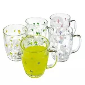 마린 스타일 유리 머그컵 300ml 음료컵 찻잔 세트 5개