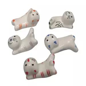 도자기 수저 거치대 고양이 숟가락 받침대 주방 소품 정리대