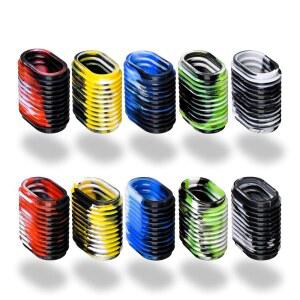 LEO 10pcs 고무 낚시 릴 손잡이 커버 미끄럼 방지 미끼 캐스터 슬리브 5쌍 팩 색상 (5가지 혼합 색상)