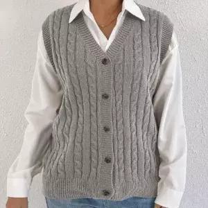 여성 니트 가을 캐주얼 데일룩 나시 베스트 꽈배기조끼 야상 카디건 DAOL4