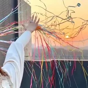 화약없는 종이 폭죽 10P 줄 컨페티 콘페티 웨딩 촬영 생일 파티 축하 축포 컴페티 손폭죽