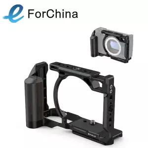 니콘 ZR용 PULUZ 우드 핸들 메탈 카메라 케이지 확장 프레임