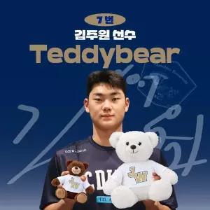 [네오플레인][NC다이노스] 김주원 프로야구 선수 테디베어 인형 크보 팬 굿즈 판매 선물템