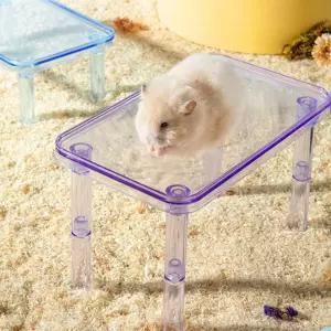 햄스터 미니 평상 놀이터 조립식 침대 햄스터 투명평상 평상 데크 높이조절