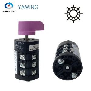 HZ5B-20/3 20A 3P 전문가용 다단계 0-7 위치 범용 로터리 캠 실버 접점 공장 공급