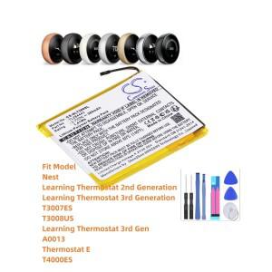 네스트 러닝 온도조절기 스마트 홈 배터리 2 세대 3 T3007ES A0013 E 380mAh