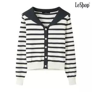 르샵 세일러 크롭 스트라이프 니트 가디건 (DP3CK003A)