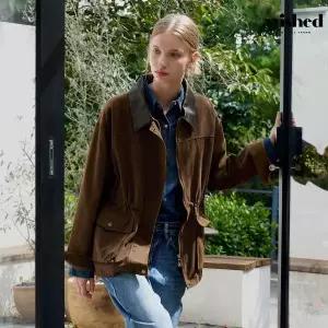 위시드 가죽 카라넥 긴팔 코치 자켓 (WICCJK003)