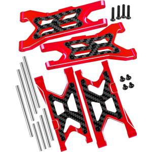 홉업RC 카본 파이버 프론트 리어 서스펜션 암, 1/10 센톤/그래나이트/보텍스 3S Blx & 메가 550 RC 카.레드