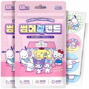 썸머겔밴드 산리오캐릭터즈 30매입 X 2EA 여름 유아 어린이 모기 벌레물린데 붓기 가려움
