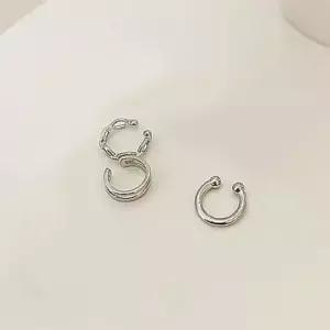 피어싱이어카프 심플한 귀 레이어드 귀찌 써클 이어커프 3종세트