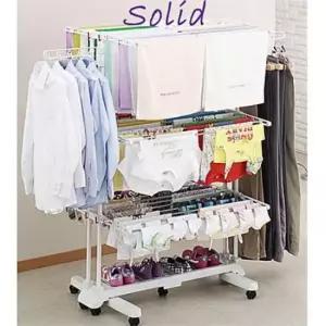 빨래건조대 국산 솔리드 스텐드 6단빨래건조대-화이트