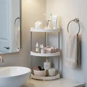 수납선반 무타공 코너선반 3단 욕실 주방 싱크대 다용도 정리 수납