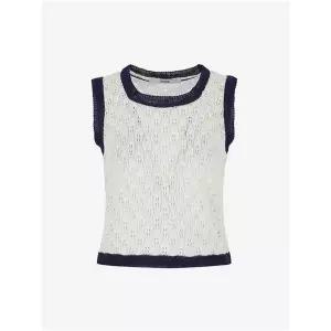 [하프클럽/숲]배색 펀칭 레이어드 베스트(SZ6VK30)