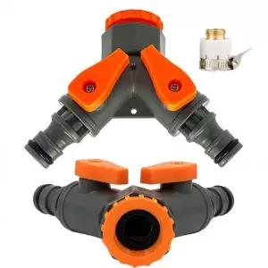 수도꼭지 RESF8225 2구분배커넥터 나사산변환커넥터 세트구성 꼭지부품 두갈래 세탁기 양갈레 수