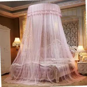 모기장 하늘하늘 침대 캐노피모기장(연핑크) 레이스모기장