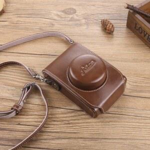 빈티지 가죽 카메라 가방 LUX 시리즈 라이카 폴라로이드 호환 보호 케이스
