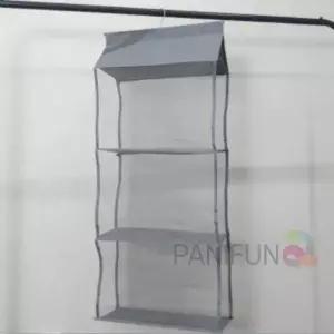 수납 정리함 가방 보관함 3단 정리대 그레이