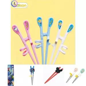 에디슨 뽀로로 젓가락 2단계 왼손용 가정용 아기 아동 어린이 유아 키즈 교육 교정 그립 손가락 식사 연습