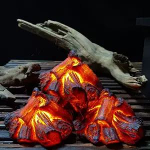 불꽃 숯 모형 램프 불멍 장작불 인테리어 촬영