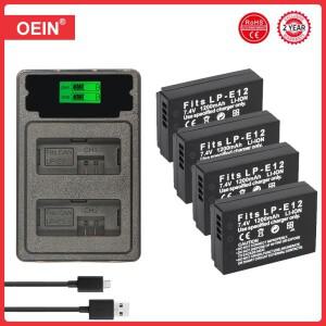 카메라 배터리 LP-E12 LP E12 캐논 Rebel SL1 100D Kiss X7 EOS-M M M2 M10 M50 1600mAh 디지털