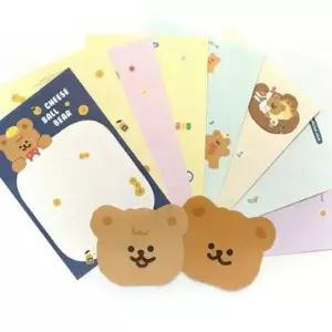 [문구] 16p훈련소편지지 곰돌이편지지 사각 16p훈련소 스승의날 곰신편지지 16개